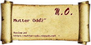 Mutter Odó névjegykártya